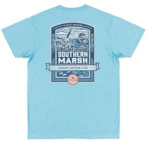 Southern Marsh Men’s T-shirt, Off Shore, Fishing, Barbados Blue, XL